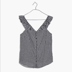 Madewell Ruffle-Strap Cami Top in Gingham Check 8